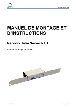 Manuel du propriétaire Mobatime Network Time Server NTS