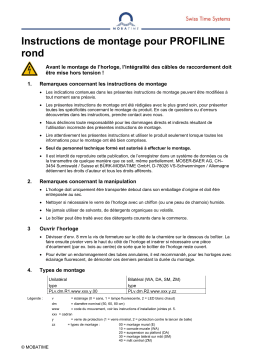 Mobatime Profiline - Manuel d'installation