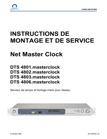 DTS 4806.masterclock | DTS 4802.masterclock | Mobatime DTS 4801.masterclock Manuel du propriétaire | Fixfr