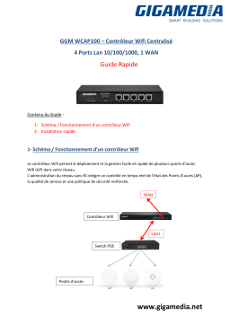Manuel utilisateur GIGAMEDIA GGM WCAP100 - Contrôleur WiFi centralisé