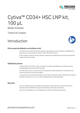 Cytiva™ CD34+ HSC LNP kit, 100 μL - Mode d'emploi