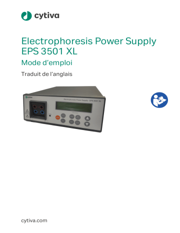 Mode d’emploi EPS 3501 XL - Alimentation pour électrophorèse Cytiva | Fixfr