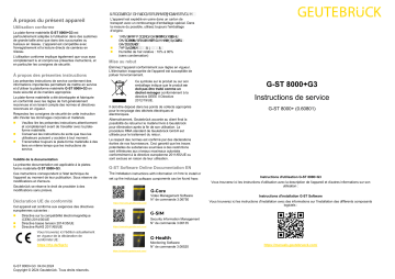 Geutebruck G-ST 8000+ G3 Manuel utilisateur | Fixfr
