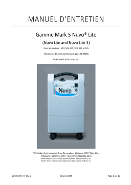 Manuel d'utilisation Nidek Medical Nuvo Lite Family