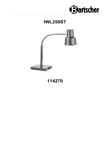 Manuel d'utilisation Bartscher 114270 - Lampe chauffante | Fixfr