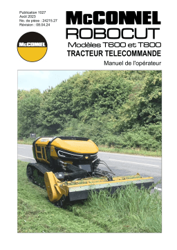 Manuel McConnel ROBOCUT T600 & T800 - Lisez en ligne