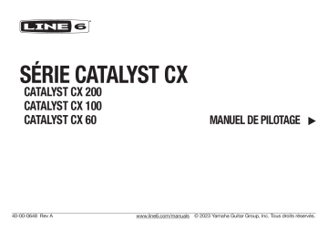 Catalyst CX 200 | Catalyst CX 100 | Line 6 Catalyst CX 60 Mode d'emploi | Fixfr