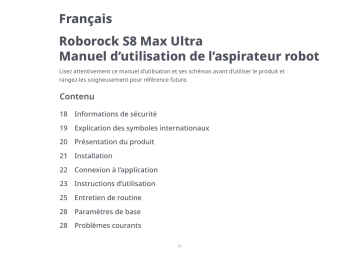 Roborock S8 Max Ultra Manuel du propriétaire - Télécharger PDF | Fixfr