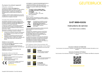 Manuel utilisateur Geutebrück G-ST 8000+ G3/2U | Fixfr