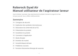Roborock Dyad Air Manuel du propriétaire - Guide d'utilisation