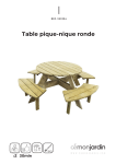 Notice de Montage CEMONJARDIN 91914930 - Table Pique-Nique Ronde