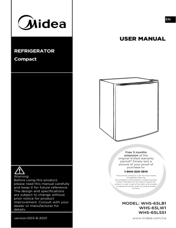 Midea WHS-65LB1 Manuel utilisateur | Fixfr