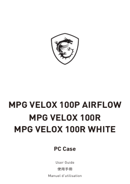 MSI MPG VELOX 100P AIRFLOW Manuel d'utilisation