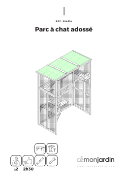 CEMONJARDIN 98027550 Mode d'Emploi - Parc à Chat Adossé