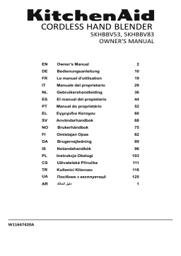 Manuel d'utilisation du KitchenAid 5KHBBV53 - Téléchargez le PDF