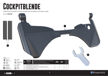 Wunderlich 21052-002 Manuel - Carénage de cockpit | Fixfr