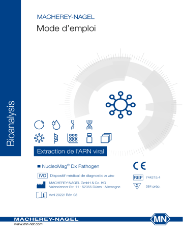 Mode d'emploi NucleoMag Dx Pathogen, kit CE-IVD - Macherey-Nagel | Fixfr