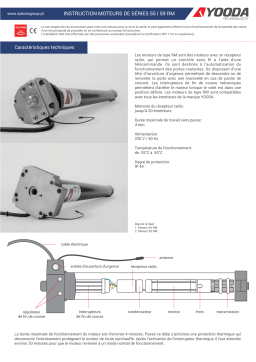 Manuel d'utilisation YOODA 55RM Moteur tubulaire 60 Nm 12 RPM