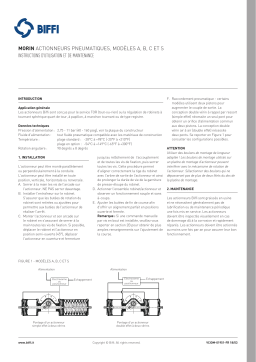 Manuel utilisateur BIFFI Morin Models A-B-C-S - Actionneurs pneumatiques