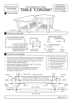 Notice de montage Table Corona Night &amp; Day Furniture