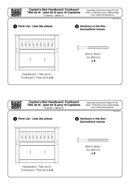 Night & Day Furniture Captains Bed Headboard TWIN  Manuel utilisateur