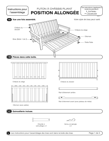 Manuel utilisateur Night & Day Furniture Lounger - Position allongée | Fixfr