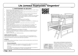 Night & Day Furniture Ginger Twin-Full Bunk Manuel utilisateur