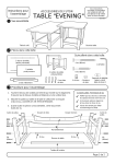 Manuel utilisateur Table &agrave; caf&eacute; Evening Night &amp; Day Furniture