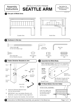 Night & Day Furniture Seattle Arm Manuel utilisateur