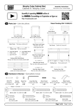 Manuel d'utilisation Murphy Cube - Night & Day Furniture