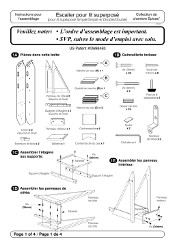 Night & Day Furniture Bunk Bed Stairs Manuel utilisateur