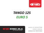 RIEJU Tango 125i Manuel du propri&eacute;taire