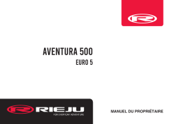 Manuel du Propriétaire RIEJU Aventura 500