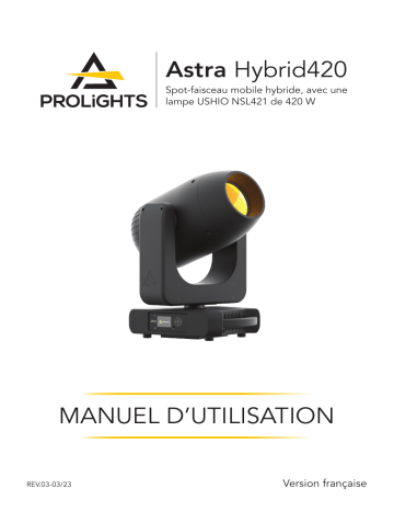 Manuel d'utilisation ProLights Astra Hybrid420 | Fixfr
