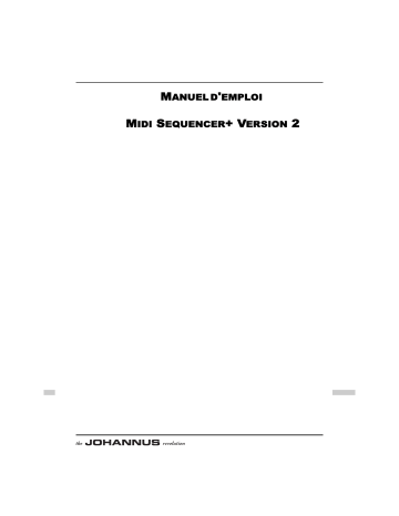 Manuel utilisateur Johannus MIDI Sequencer+ | Fixfr