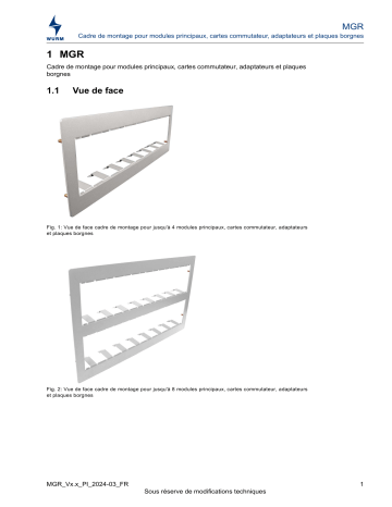 WURM MGR131, MGR141, MGR231, MGR241 - Cadre de montage | Fixfr