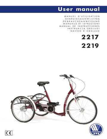 Manuel d'utilisation Vermeiren 2217 - Tricycle pour personnes à mobilité réduite | Fixfr