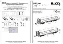Manuel d'utilisation PIKO 53178 - Wagon à Bagages