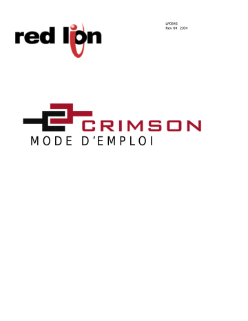 Manuel d'utilisation Crimson 1.0 - Red Lion | Fixfr