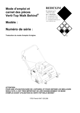 Redexim Verti-Top® WB Manuel du propriétaire