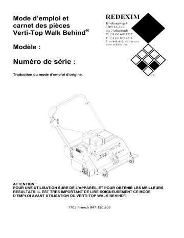 Redexim Verti-Top® WB Manuel du propriétaire | Fixfr