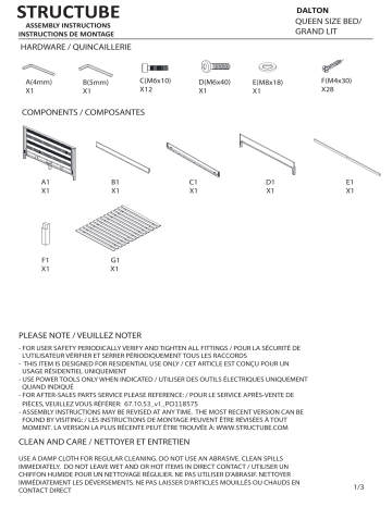 STRUCTUBE Dalton Manuel utilisateur | Fixfr