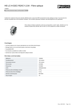 Phoenix Contact HS LC-H-D2C - Manuel de l'utilisateur