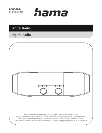 Manuel d'utilisation Hama 00054244 - Radio numérique | Fixfr
