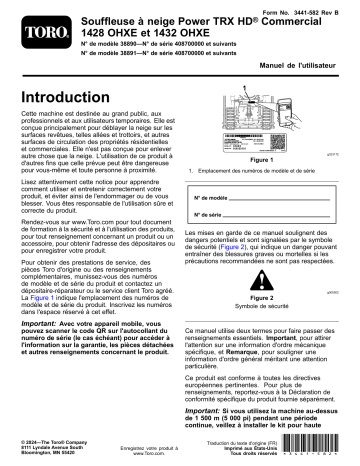 Manuel d'utilisation Toro Power TRX Commercial 1432 OHXE Snowthrower | Fixfr