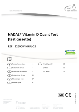 Mode d'emploi du test PRAXISDIENST - Détermination quantitative de la 25-OH vitamine D