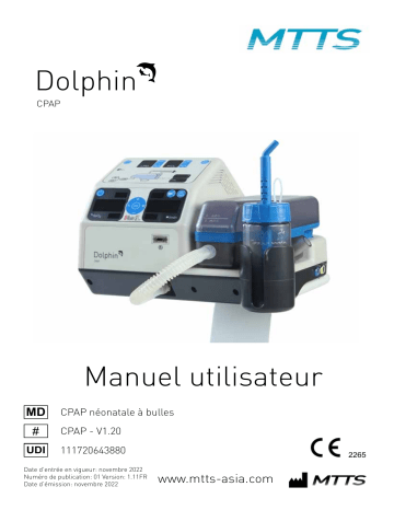 Dolphin V120 Manuel utilisateur - CPAP néonatal à bulles | Fixfr