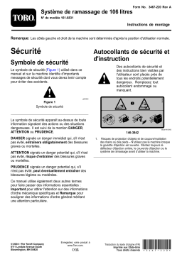 Manuel d'installation Toro 3-Bushel Bagger