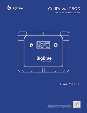 Manuel utilisateur BigBlue CP2500 - Station d'alimentation portable | Fixfr