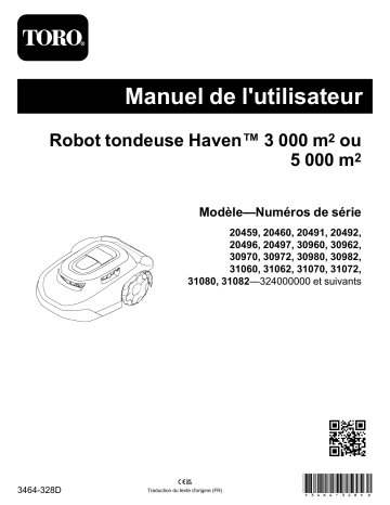 Manuel Utilisateur Toro Haven Robot Tondeuse 1.25 Acre | Fixfr